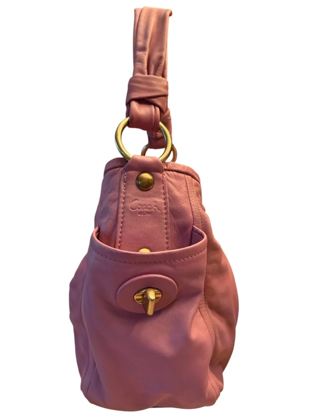 Coach Parker Hobo Handbag Lavender Leather Bag Purse 13412